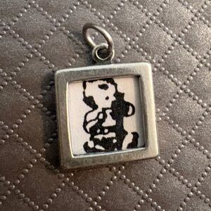 Square .925 SS Photo Charm Pendant